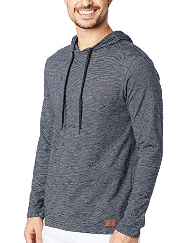 Camiseta Manga Longa e Capuz, Hering, Masculino, Marinho, M