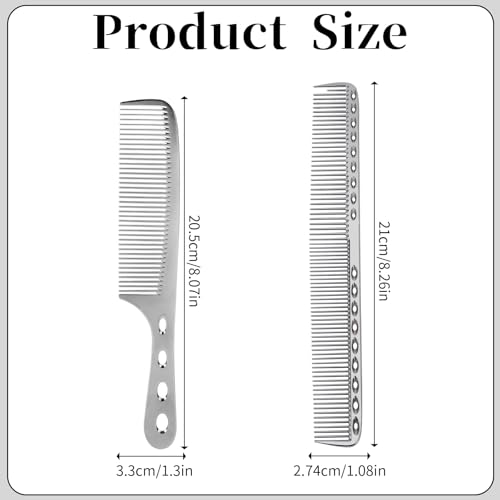 2 Peines de Aluminio para Peinar y Cortar Cabello miniatura 2