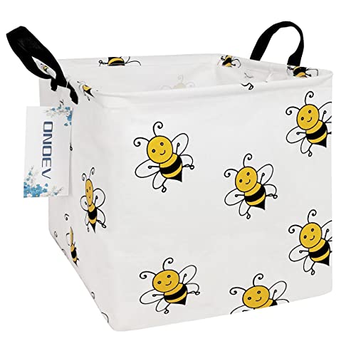ONOEV Square Bumblebee Storage Basket for Kids Nursery Organizer
