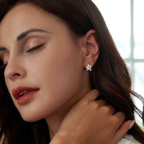 Boucles d'oreilles étoile argent 925 poli le cadeau céleste idéal - 4