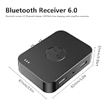 Adapter Bluetooth stereo, 6.0 adapter stereo, odbiornik Bluetooth z pilotem zdalnego sterowania AUX 3,5 mm RCA, nadajnik HiFi do głośników TV, projektorów