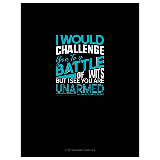 I Would Challenge You To A Battle Of Wits, But I See You Are Unarmed: Storyboard Notebook 1.85:1: 3