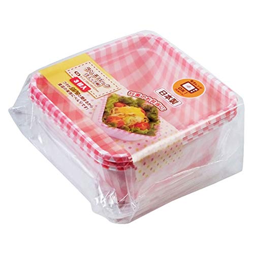 Set of 10 Maruki Lunch Pack Plaid Square 3 pcs 03365