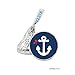 Andaz Press Chocolate Drop Labels Stickers, Wedding, Nautical Anchor, 216-Pack, For Hershey's Kisses Party Favors, Gifts, Decorations