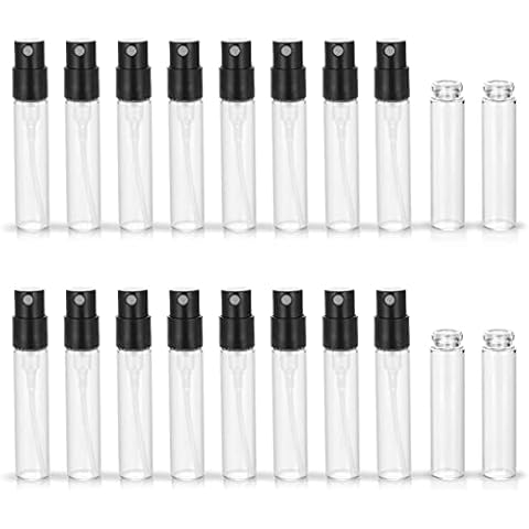 ZbFwmx Mini Perfume Travel Refillable Bottle Cologne Sample Pocket Small Empty Glass Spray Bottles Travel Size Perfume Atomizer Vintage Perfume Bottle (50Pack-1.5ML) Cover