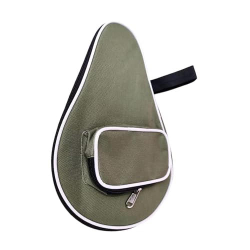 Qianly - Qianly Pingpong Paddle Case Étui Raquette de Tennis de Table Housse Protection Sac Portable avec Poche Rangement Matière Tissu Adapté aux Joueurs Débutants, Vert