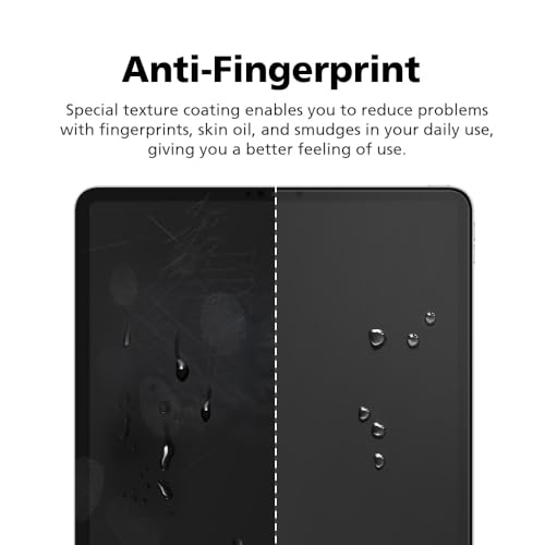 Diacube [1+1 Pack Galaxy Tab S10 Plus 12.4, Paperfeel Screen Protector 1pc + Anti Glare Protector 1pc, Matte Anti Glare Anti Fingerprint Film with Blue Light Cut Filter, Compatible with S Pen by Diacube - Image 4