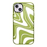 Picture of CASETiFY Impact iPhone 14 Plus Case [4X Military Grade Drop Tested / 8.2ft Drop Protection] - Frosted Swirls - Kiwi