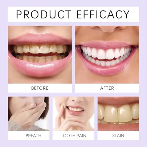 7PCS Professional Teeth Whitening Strips, Purple Whitening Strips, Non-Sensitive Whitening Patches with Color Correction Technology, Gentle Toothpaste Tablets Alternative for Effective Teeth Whitener - Image 4
