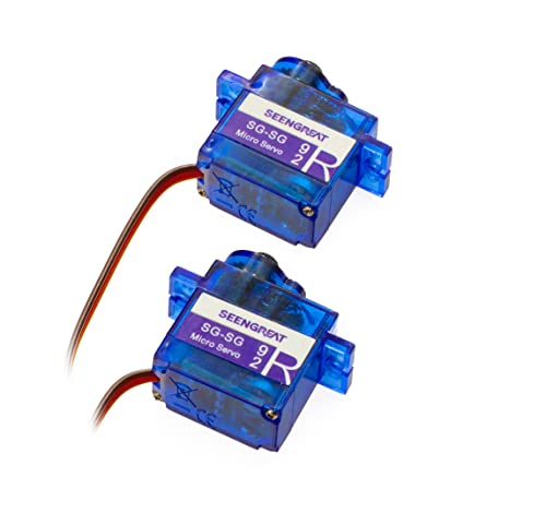 SEENGREAT SGSG-92R Servo SG-SG 92-R Micro Digital Servo 9 g with Nylon Carbon Fibre Gears High Precision Gear High Torque Servo for RC Aeroplane Helicopter Controlled Car Boat 2 Pieces Servos