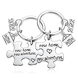 2022 New Home House Warming Key Chain Going Away Gifts Basket for Friends Moving Welcome Neighbor,...