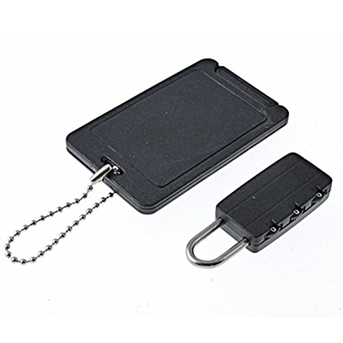 Image of Aexit Lunggage Card Padlocks & Hasps Tag + Combination Lock Black Combination Padlocks for Traveler