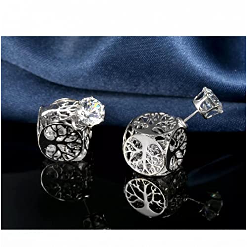 Boucles d'oreilles de goujon en argent sterling AAA puces d'oreilles - 4