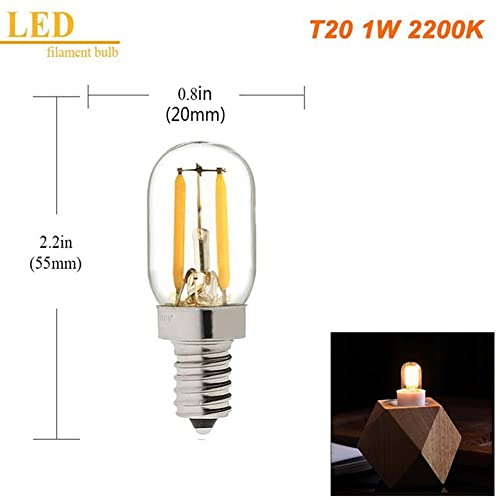 T20 1W Dimbare Edison Led-lampen Buisvormige Led Gloeilamp Helder Glas 2200K Koelkast Opknoping Mini Lampen - Afbeelding 8