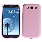  wortek Schutzhülle, kompatibel mit Samsung Galaxy S3 i9300, TPU Silikon Schutzhülle Rosa glänzend