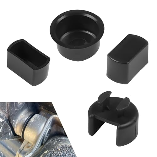 Zigeiya 4 PCS Car Tailgate Bushings, Anti-Rattle Hinge Pivot Bushing Insert Kit, Stabilizer Replace Assembly OEM# E7TZ-99430B22-A F6TZ-99430B23-AA, Compatible with Dodge Ram Ford F-Series (Black)