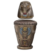 Amazon.com: Ebros 古埃及神靈與神靈Duamutef Canopic Jar 雕像