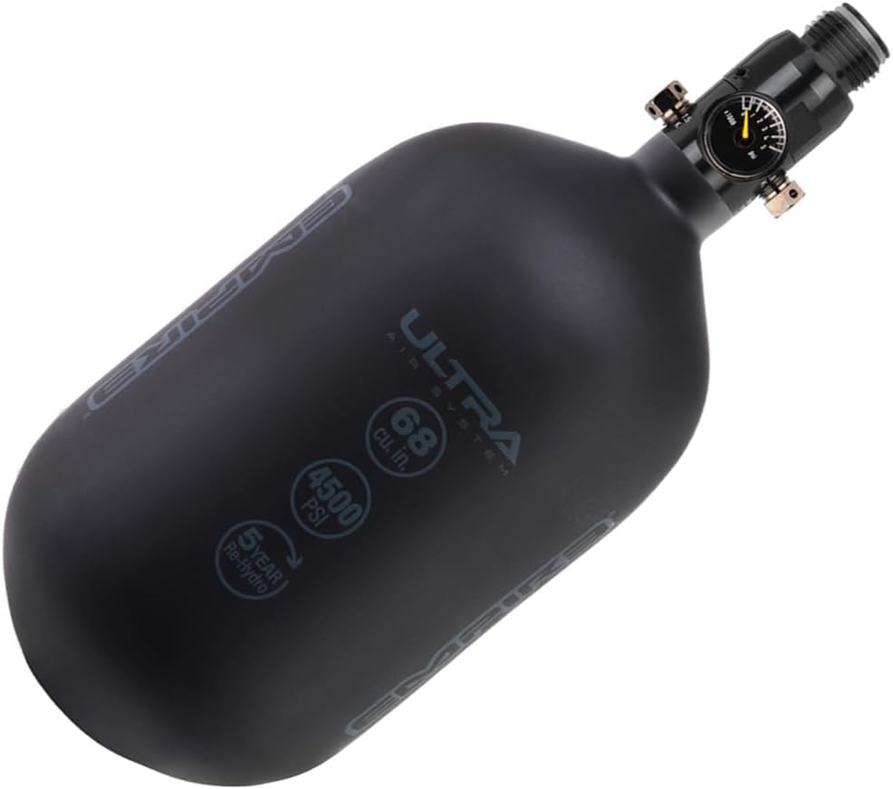Tippmann Empire Ultra Light Carbon Fiber 80ci / 4500psi N2 Compressed Air HPA Paintball Tank - Guaranteed Hydro Date 2023/07