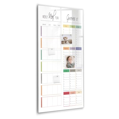 Tableau magnétique en verre 60x120 pour ne plus oublier vos menus de cuisine