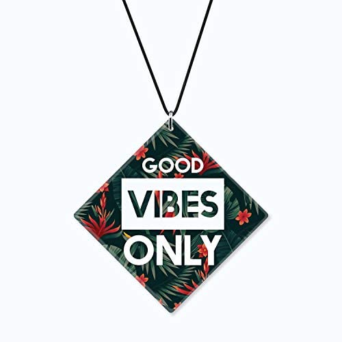 TheYaYaCafe Motivational Gifts Acrylic Car Hanging Accessories Good Vibes Only Printed Interior Decoration for Car TheYaYaCafe Motivational Gifts Acrylic Car Hanging Accessories Good Vibes Only Printed Interior Decoration for Car
