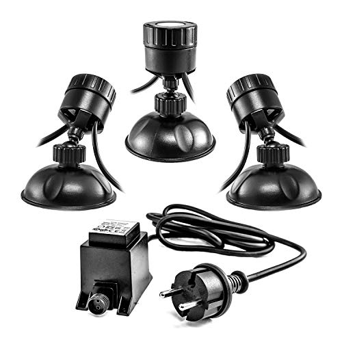 Preisvergleich Produktbild CLGarden Unterwasser LED Teichbeleuchtung Set S3UWS4 Miniteich Beleuchtung Strahler Unterwasserbeleuchtung Teich 12V