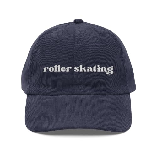 Roller Skating Cap - Roller Skater Corduroy Cap Navy Blue