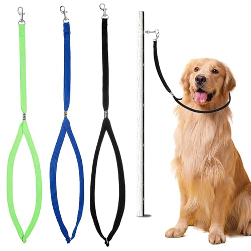 Dog Grooming Loops Leash, 3 PCS Adjustable Groomers Helper Nylon Restraint Noose Dog Grooming Leash Dogs Bath Leashs Adjustable Fixed Cat Safety Rope for Dogs Groomings Supplies