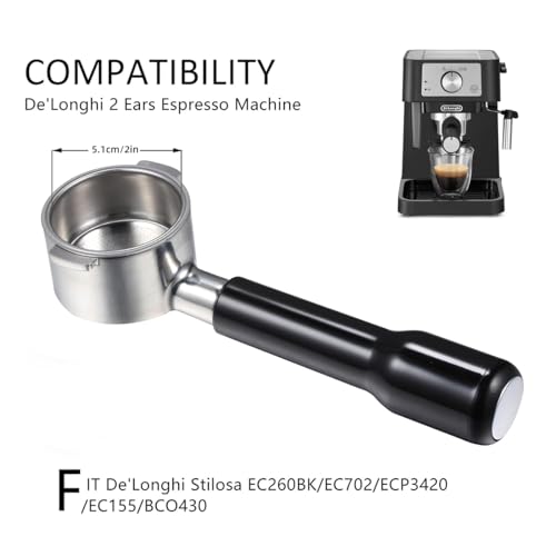 51mm Bottomless Portafilter - Naked Espresso Handle with Filter Basket for Your Coffee Machine - Image 2