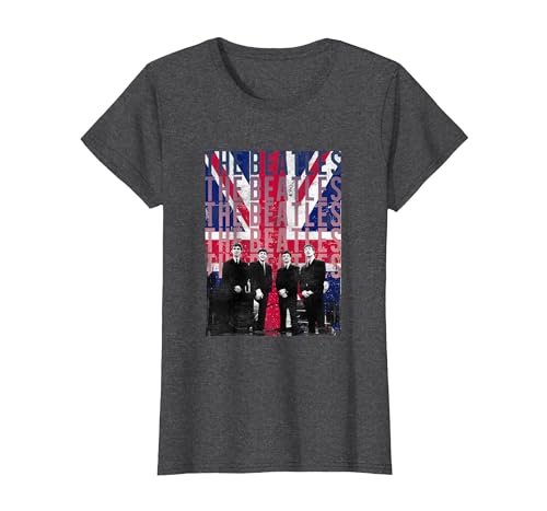 Image of The Beatles Liverpool Flag T-Shirt, Women, Dark Heather Grey, Small
