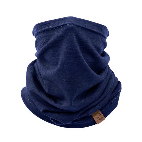 ACUSHLA 100% Lã Merino Pescoço Polaina Esqui Máscara Facial Cachecol Pescoço Aquecedor Para Homens E
