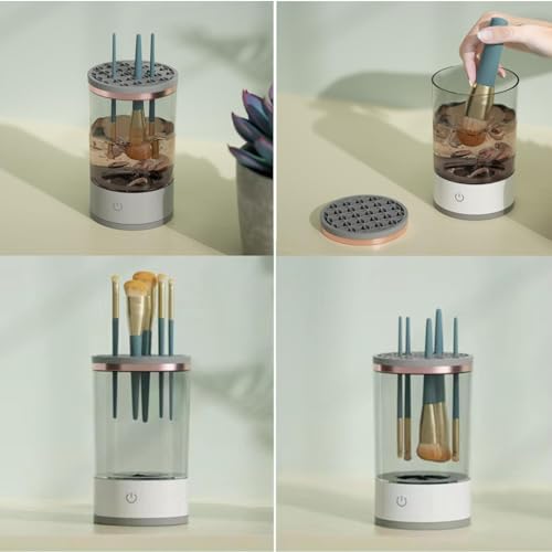 Máquina de limpeza de pincéis de maquiagem - Máquina de limpeza de pincéis de maquiagem elétrica - M