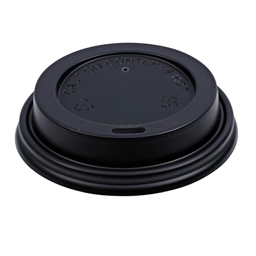 Boardwalk 8 oz hot cup lids, 1000/carton, black