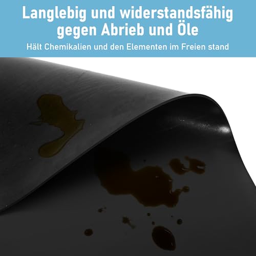 Gummimatte Meterware 100x300cm (3mm) Antirutschmatte aus Silikonkautschuk für Garage,Werkstatt & Industrie Garagenboden Schutz,Schutzmatte Gummistreifen für Keller Garage Werkstatt Industrie