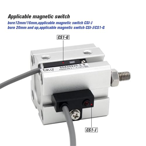 Vérin pneumatique compact SDA32-B double effet alésage 32mm