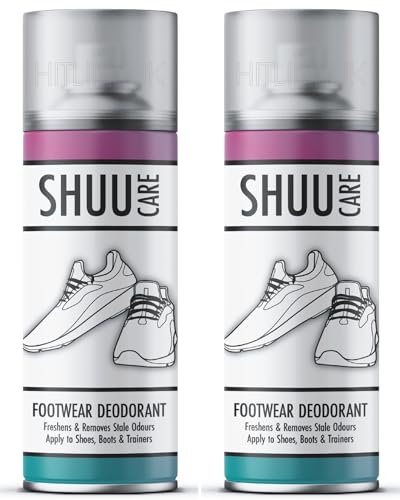 2 x Shoe & Boot Deodorant Spray Smell Remover for Foot Neutralizes Odor Sprays 250ml