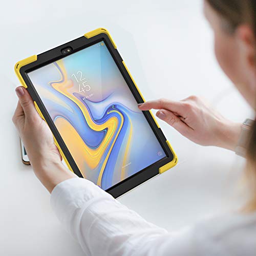 Galaxy Tab A 10.5 Case T590 2018, Kiq Shockproof Heavy Duty Military Armor Hybrid Case Cover Kickstand For Samsung Galaxy Tab A 10.5 2018 Sm-T590 (Shield Yellow) #TOP6