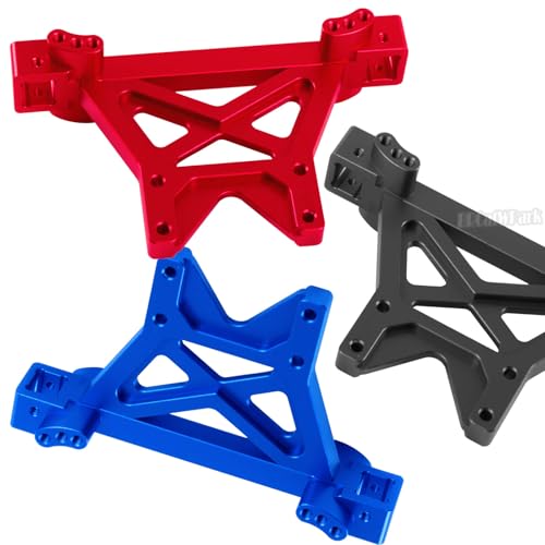 BRCatWPark RC Front Rear Shock Tower Shock Mounts Upgrades Part for 1/10 E-MAXX T-Maxx,2PCS Aluminum Shock Tower Shock Hops up,Black,Replace Part #4917R