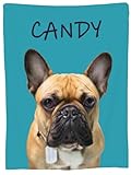 Funnylife Custom Pet Portrait Blankets 40" x 50" Personalized Dog Photo Blanket for Dog Dad & Mom Gifts for Pet Owner