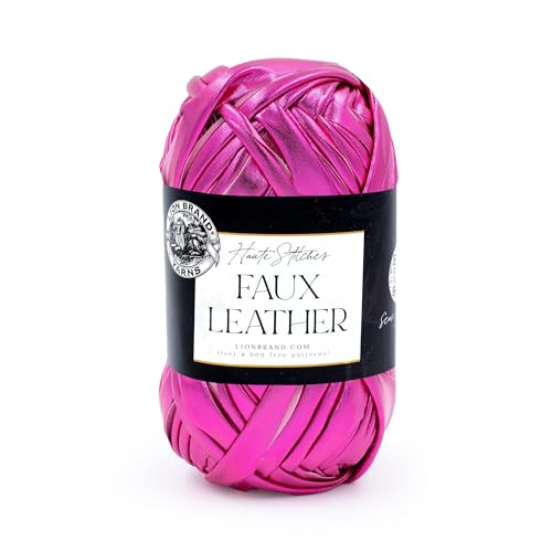 Lion Brand Faux Leather Hot Pink