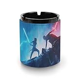 スターウォーズ 灰皿 革製灰皿 丸い円筒形 アッシュトレイ 卓上 大容量 屋外 おしゃれ ステンレス おしゃれ 大容量 屋外 室内 防臭 車用 ブラック 洗いやすい インテリア コンパクト