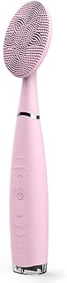 MU Electric Wash Brush, Ipx6 Waterproof USB Charging, 3 Modes Deep Cleaning Brush Silicone Face Brush Cleansing Brush, Portable Facial Care Clean Pores,Pink