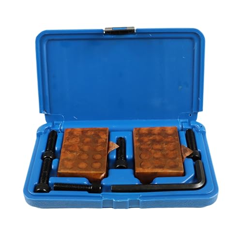 Thomletha 1 x 2 x 3 Blocks Matched Pair Accuracy 0.0001in 23 Holes Hardened Steel with Plastic Case
