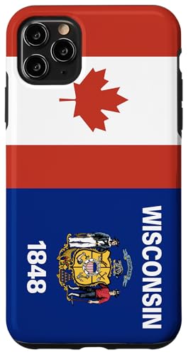 �E�B�X�R���V���ƃJ�i�_�F���[�c�Ō��΂�� �X�}�z�P�[�X iPhone 11 Pro Max �p