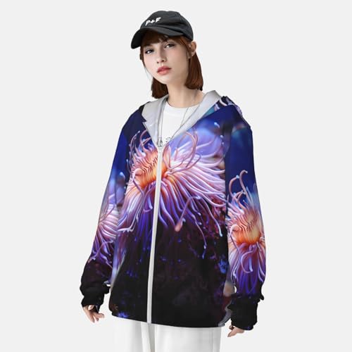 Chaqueta para hombre con protección solar UPF 50+ y capucha negra miniatura 4