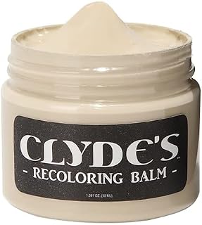 Clyde's™ Leather Recoloring Balm | Non Toxic Leather Color Restorer for Furniture, Car Seat, Tack | 19 Colors of Restoration Leather Dye | Repair, Restore and Renew Old Leather