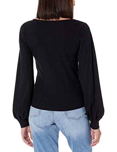 The Drop Women's @Lucyswhims Square-Neck Balloon-Sleeve Top, Black, 3X #TOP2