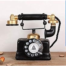 HoneyCare Retro Decorative Telephone Model, Vintage Antique Style Resin Rotary Phone Ornament for Home Office Decor, Steampunk & Victorian Style Statues, Photography Props, Housewarming Gift
