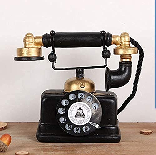 HoneyCare Retro Decorative Telephone Model, Vintage Antique Style Resin Rotary Phone Ornament for Home Office Decor, Steampunk & Victorian Style Statues, Photography Props, Housewarming Gift by HoneyCare - Used condition - US$20.41