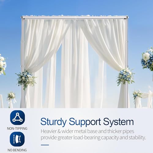 Qoolfoto 8.9x10ft Heavy Duty Backdrop Stand Double Crossbar Pipe and Drape by Qoolfoto - Used condition - Image 6
