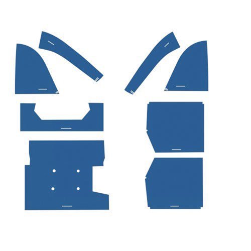 All States Cab Foam Cab Kit Without Headliner - Blue fits Ford 5700 6700 7700